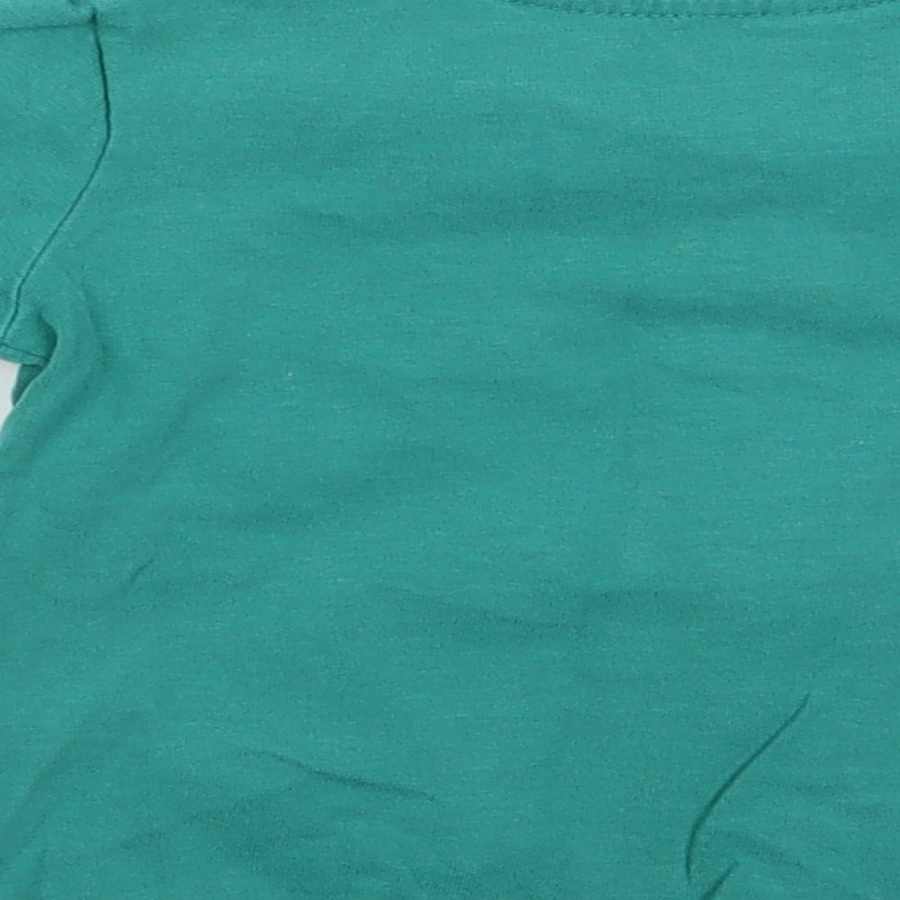 George Girls Green Animal Print Basic T-Shirt Size 12-18 Months - Fa La La Lama
