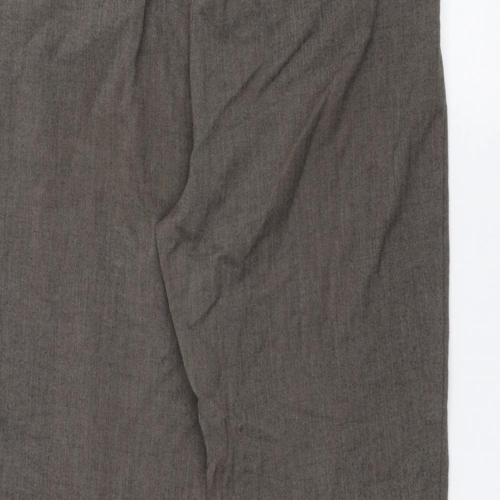 Per Una Womens Brown Trousers Size 14 L25 in