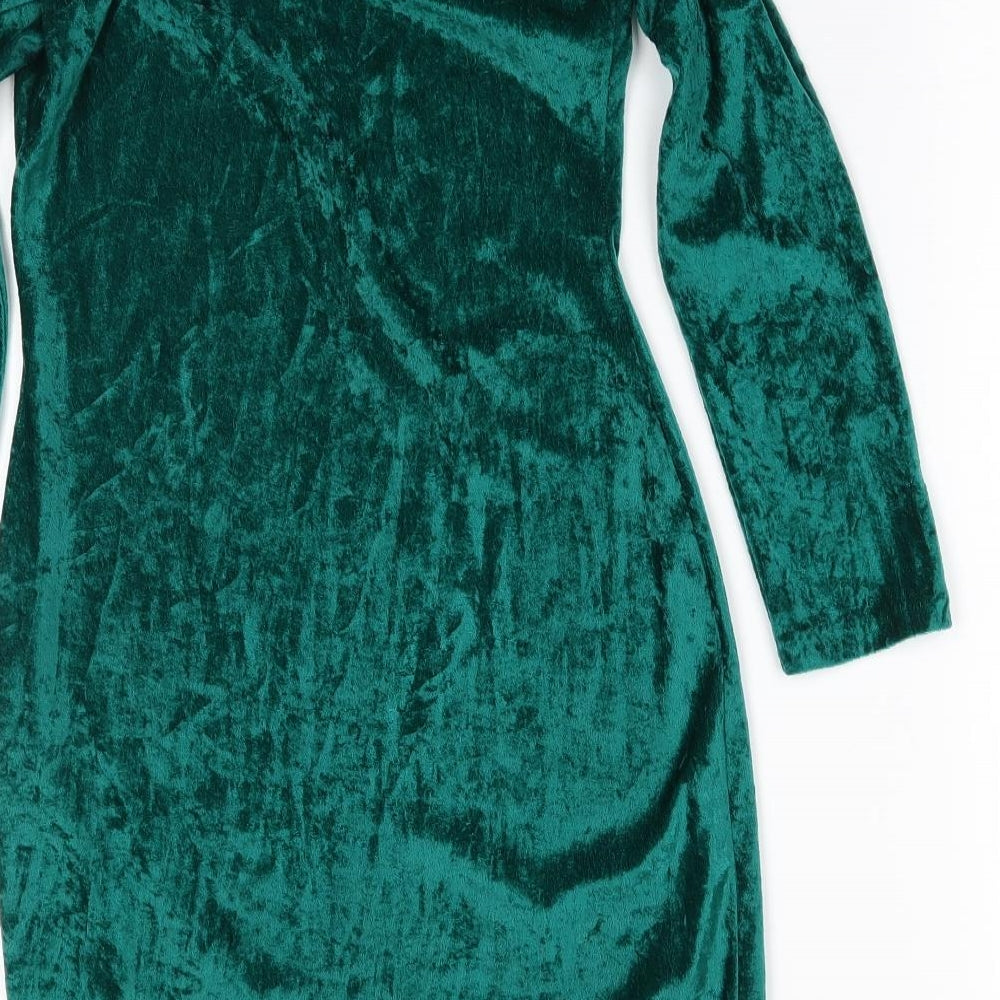 Celebrity Womens Green Pencil Dress Size 10