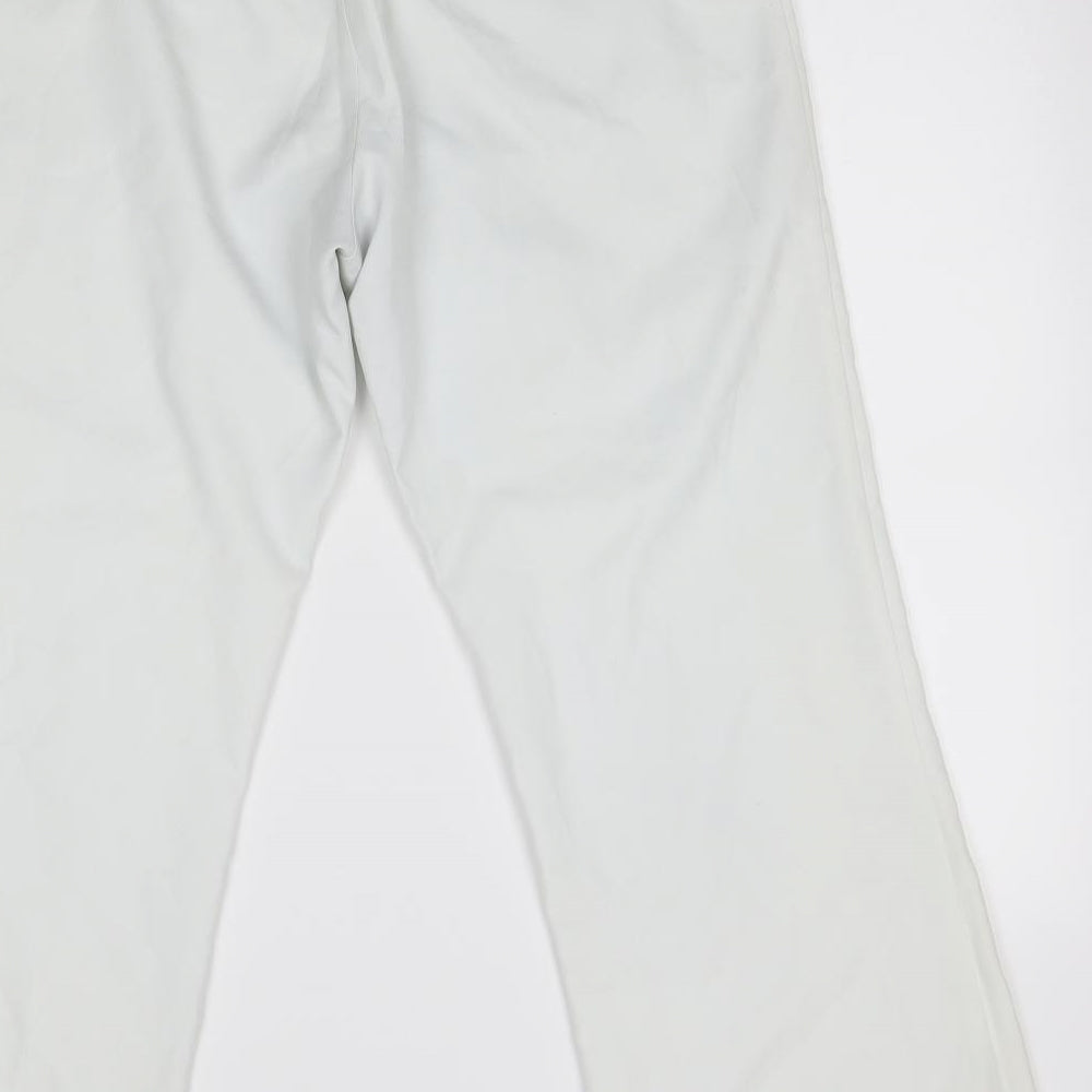 la beeby Womens White Trousers Size 16 L27 in - japanese character on leg