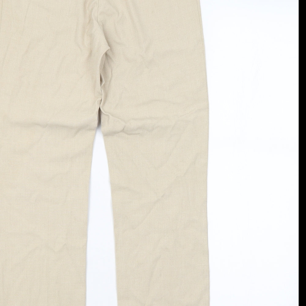 Marks & Spencer Womens Beige Trousers Size 10 L30 in