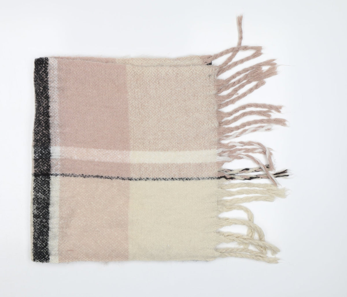 Prteworn Womens Beige Check Shawl/Wrap