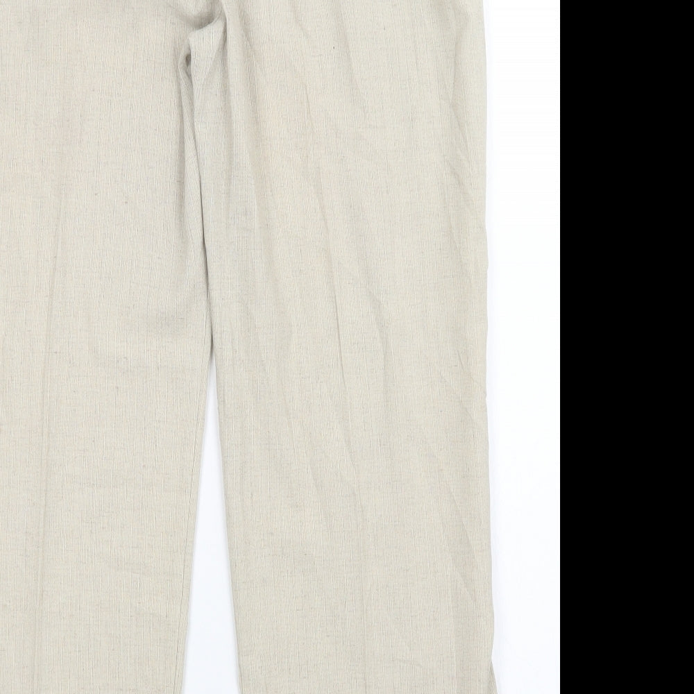 Charade Womens Beige Trousers Size 18 L28 in