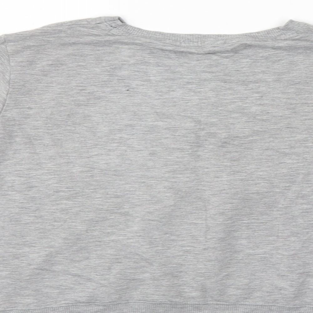 New Look Womens Grey Pullover Sweatshirt Size M