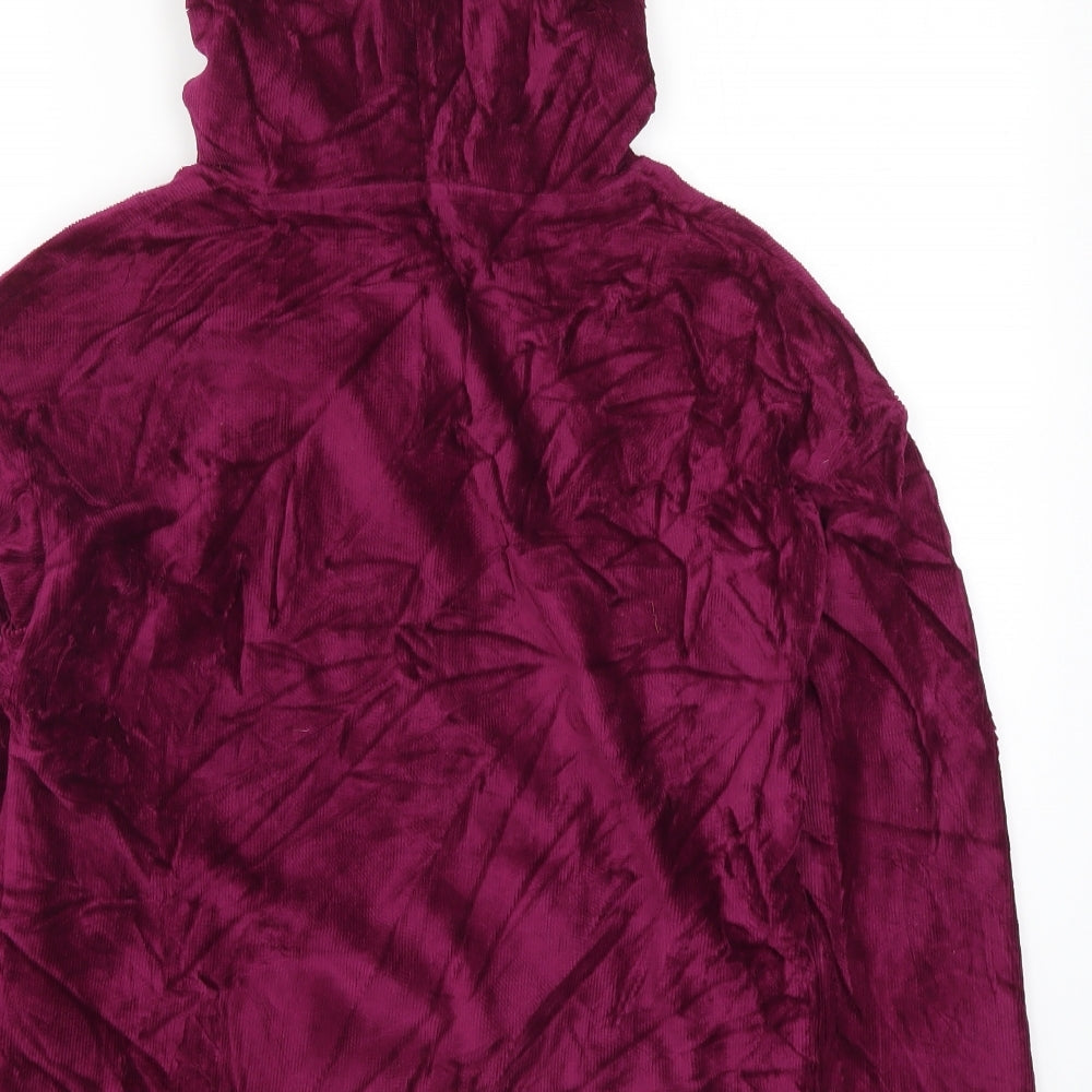Bershka Womens Pink Pullover Hoodie Size M
