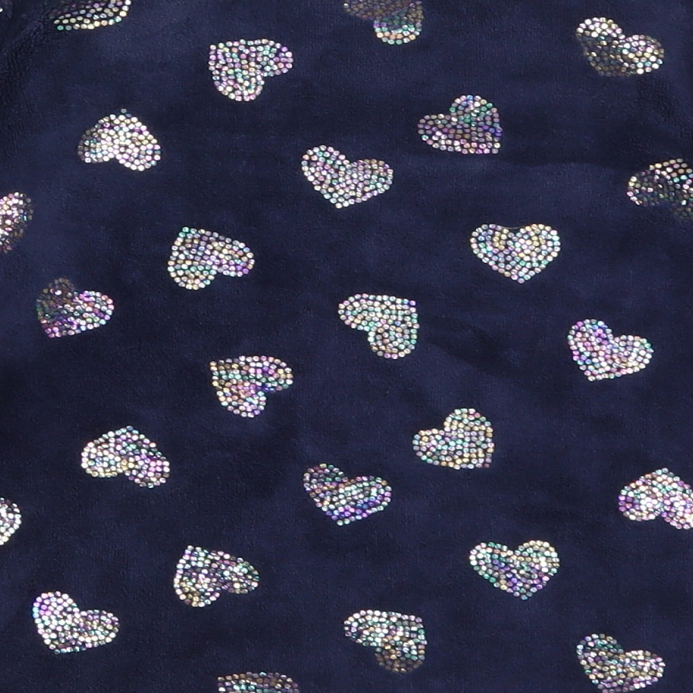 George Girls Blue Solid Top Pyjama Top Size 8-9 Years - Love Hearts