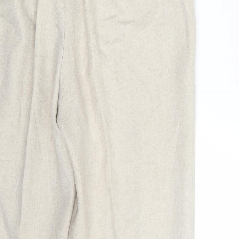 BHS Womens Beige Dress Pants Trousers Size 14 L25 in