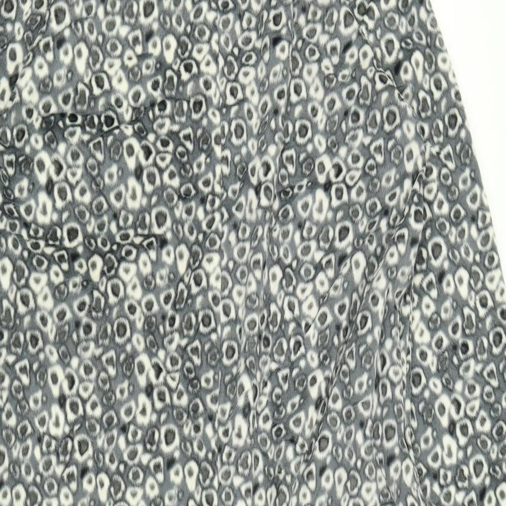 Elite Womens Grey Animal Print Top One Piece Size 12