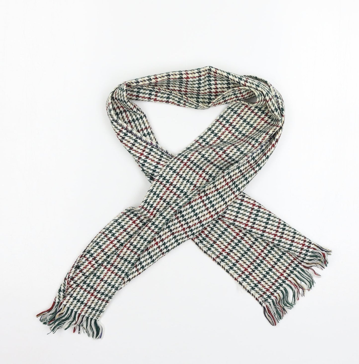 Preworn Womens Multicoloured Houndstooth Scarf