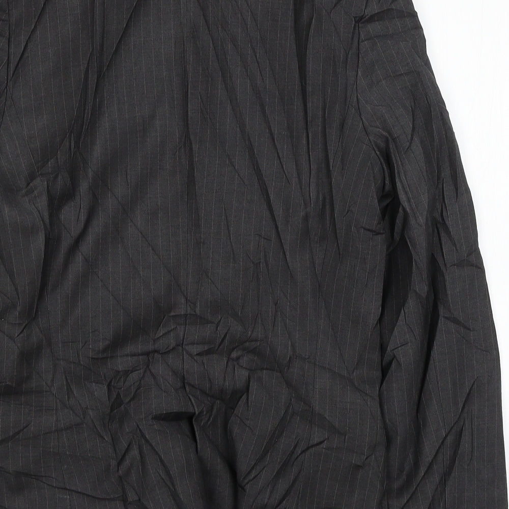 Proportion Womens Grey Striped Jacket Blazer Size M