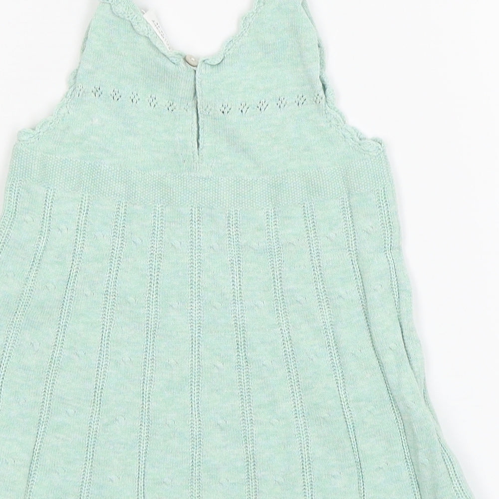 NEXT Girls Green Jersey Jumper Dress Size 3-6 Months
