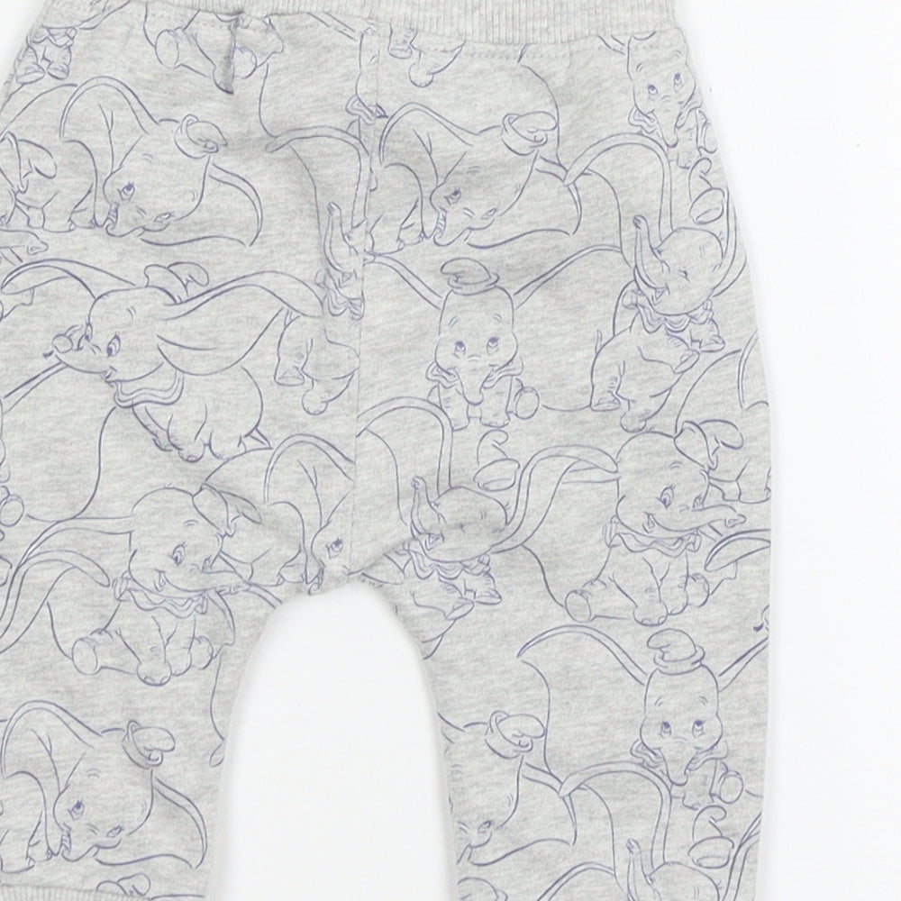 George Boys Grey Geometric Jersey Jogger Trousers Size 0-3 Months - Dumbo