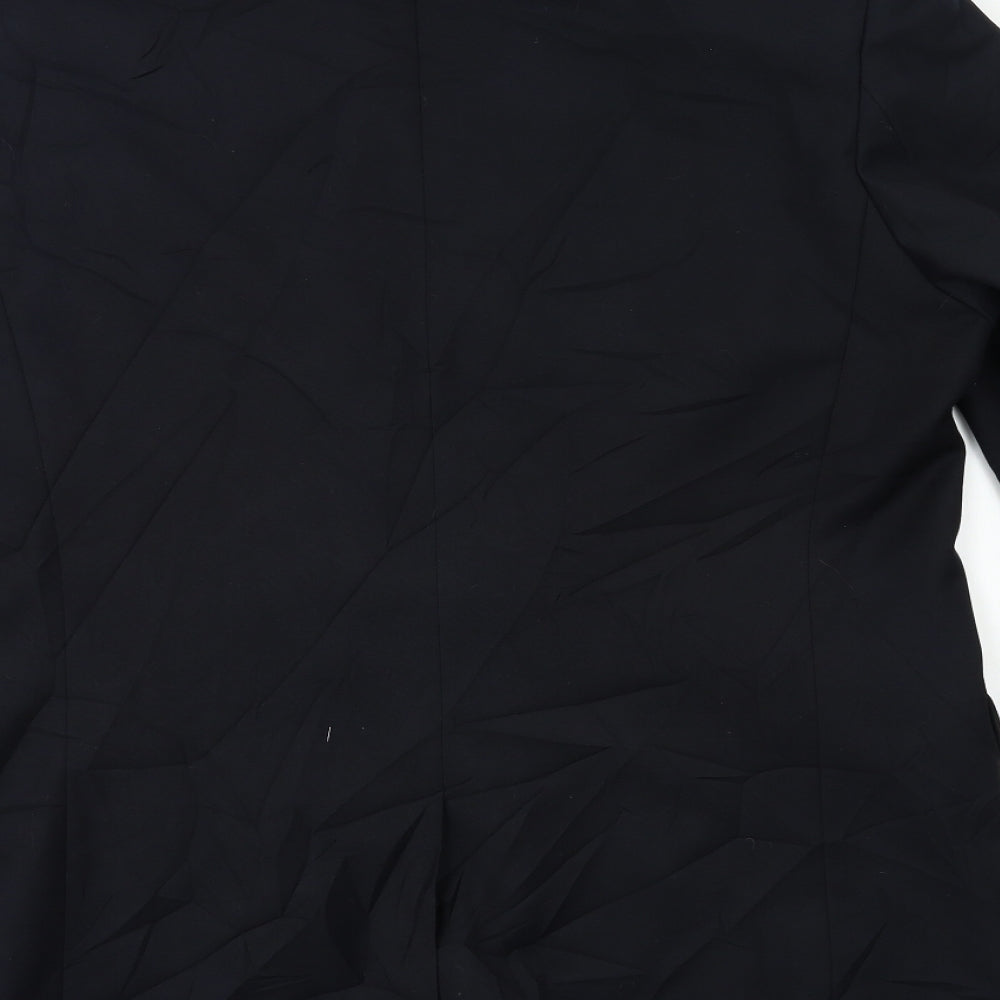 Burton Mens Blue Rayon Jacket Suit Jacket Size 42