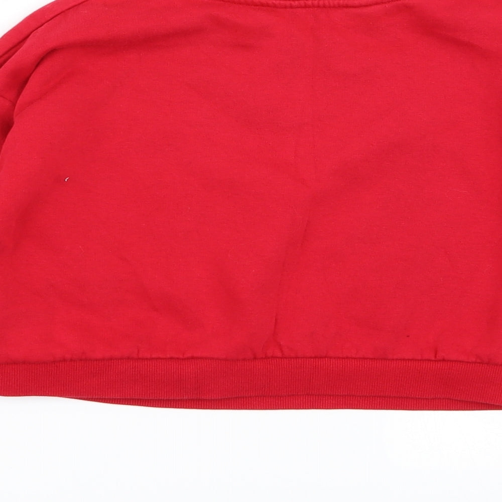 H&M Girls Red Pullover Jumper Size 9-10 Years