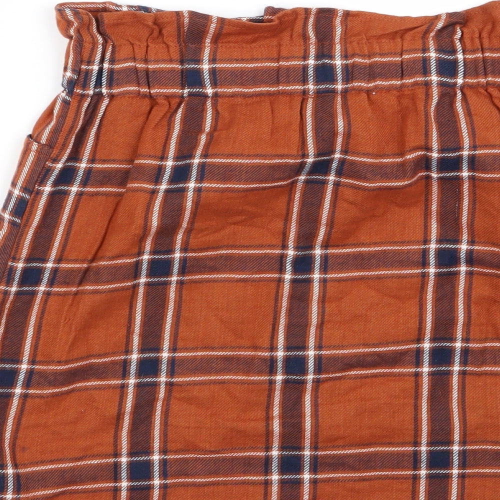 River Island Girls Multicoloured Check Flare Skirt Size 10 Years