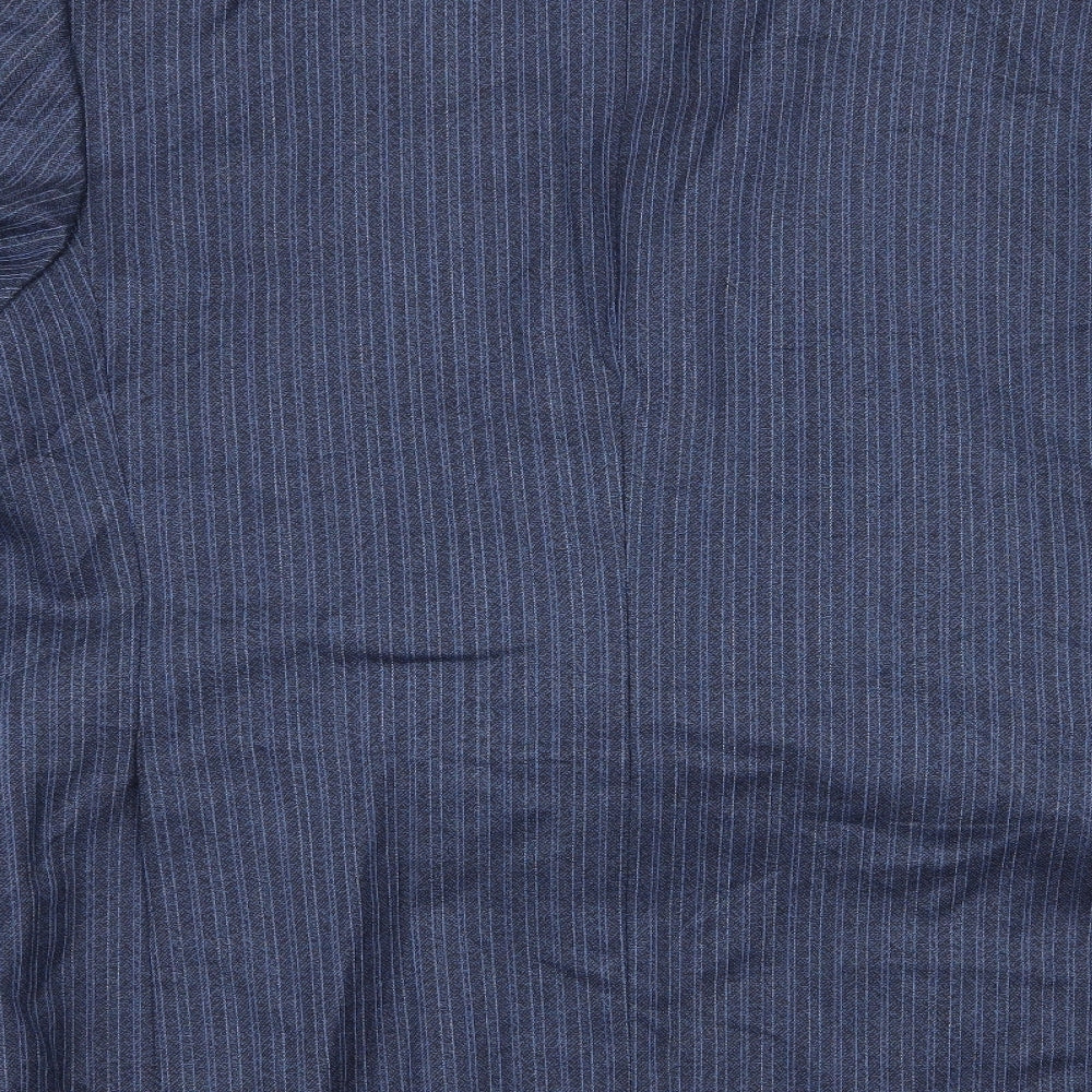Reid & Taylor Mens Blue Striped Jacket Blazer Size 40