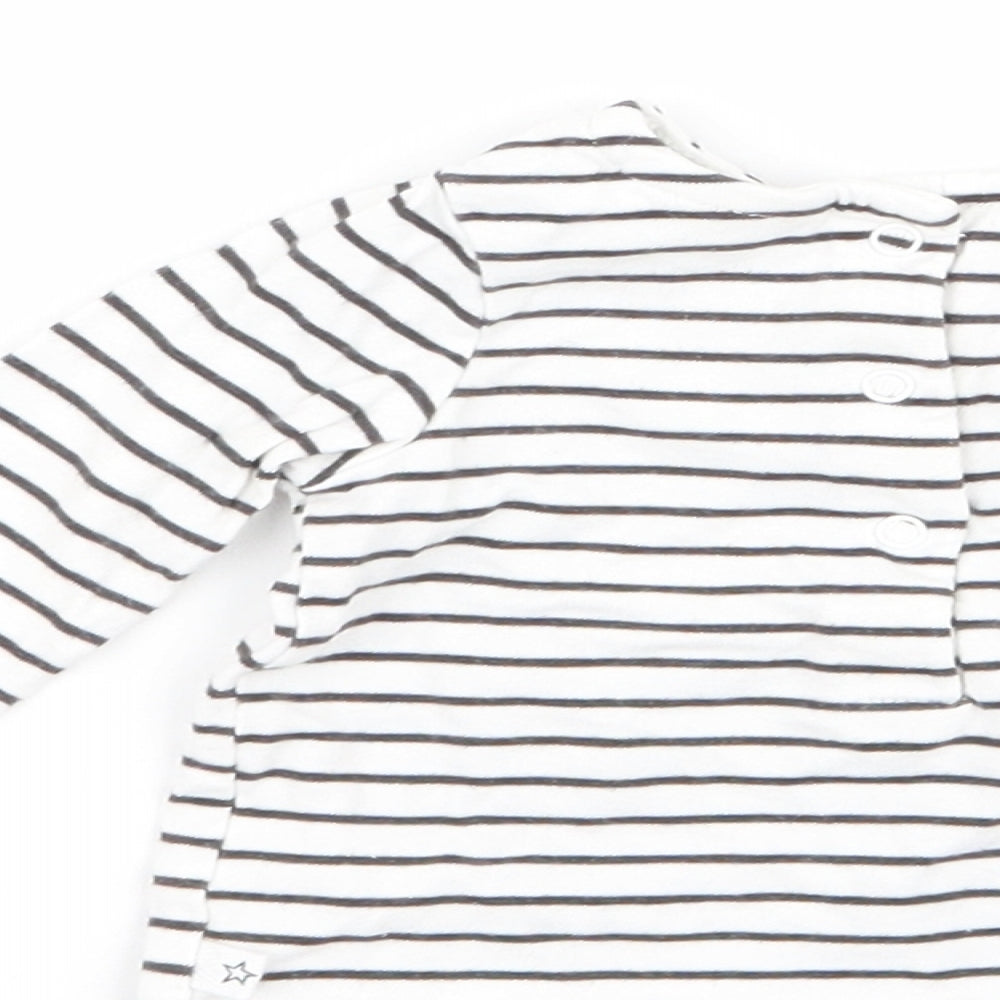 NEXT Girls Multicoloured Striped Basic T-Shirt Size 0-3 Months