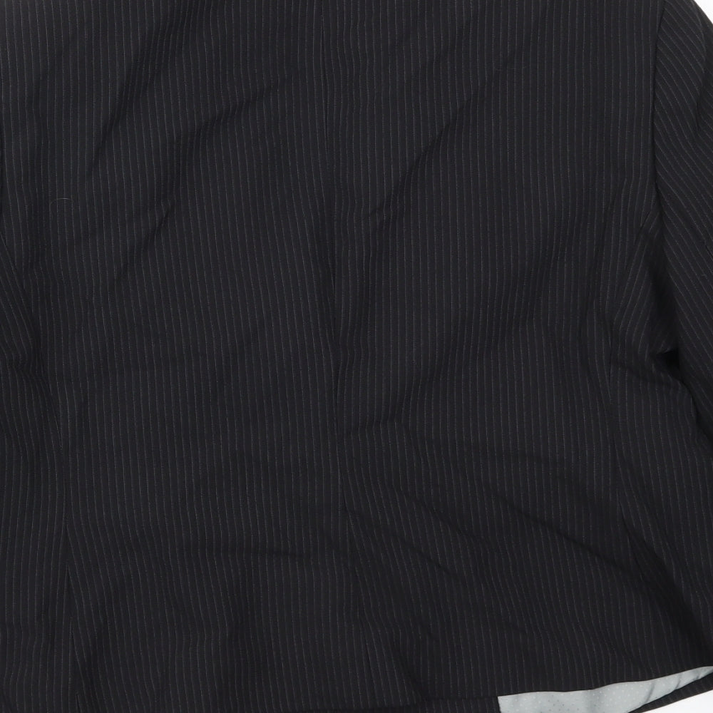 Debenhams Womens Black Striped Jacket Blazer Size 14