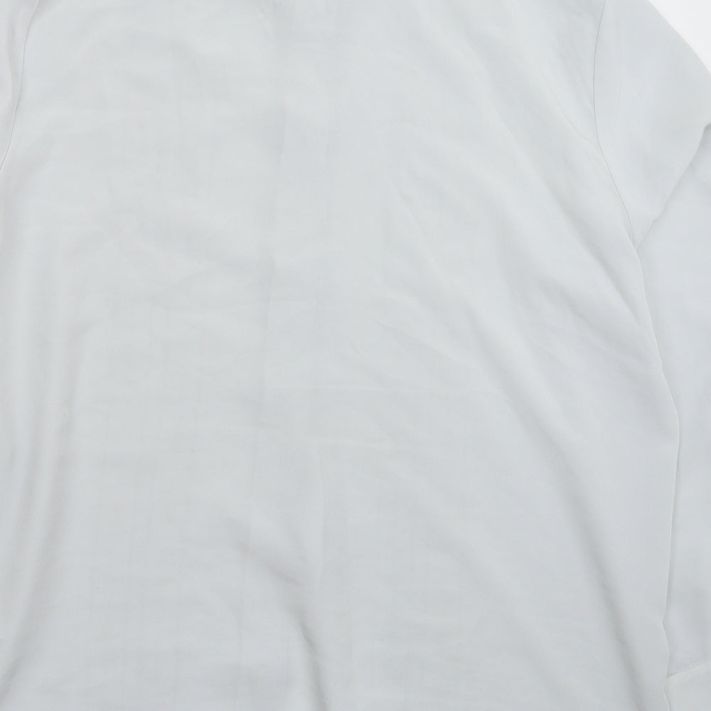 Preworn Womens Grey Basic Button-Up Size 2XL