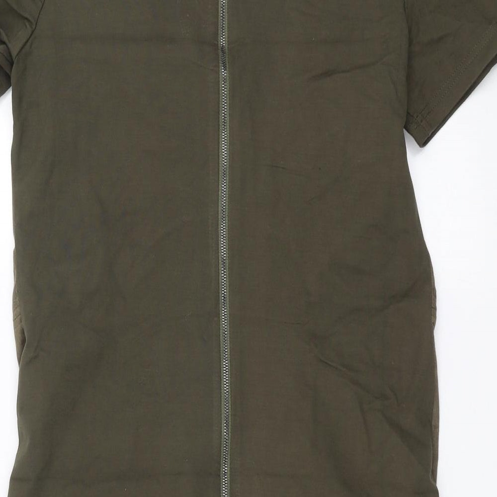 Preworn Womens Green T-Shirt Dress Size 8