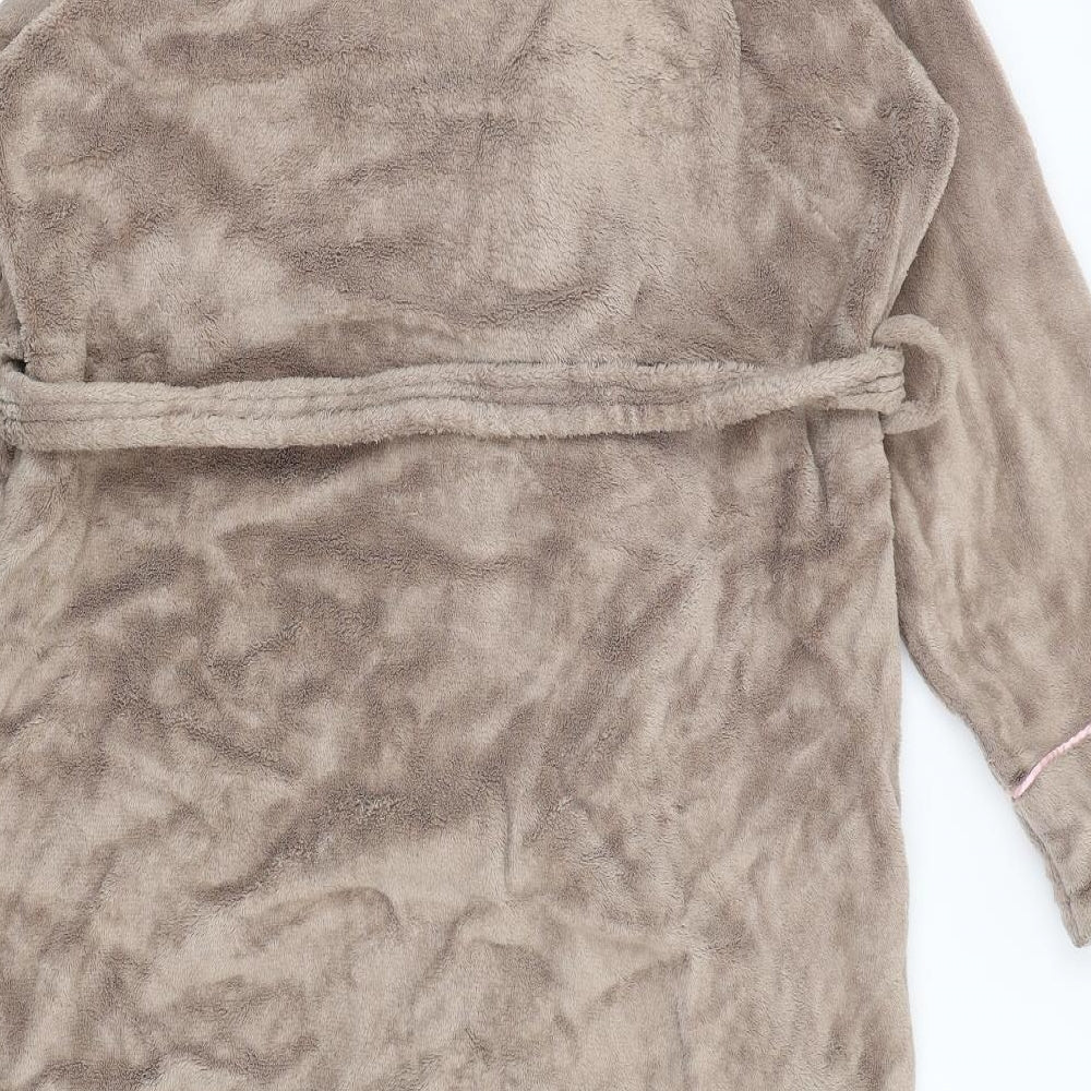Love To Lounge Womens Brown Solid Kimono Gown Size 6