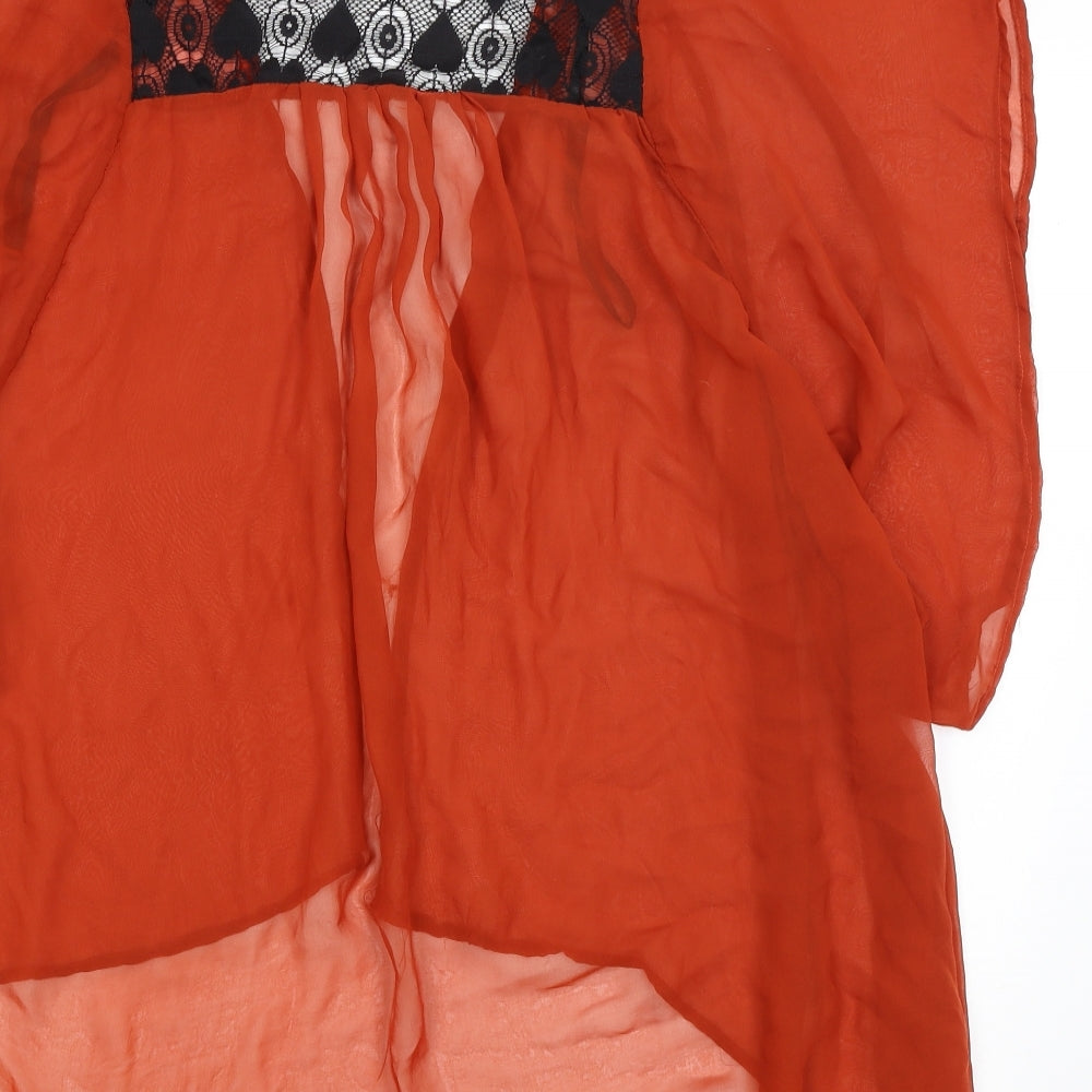 Miso Womens Orange Wrap Jumper Size 8