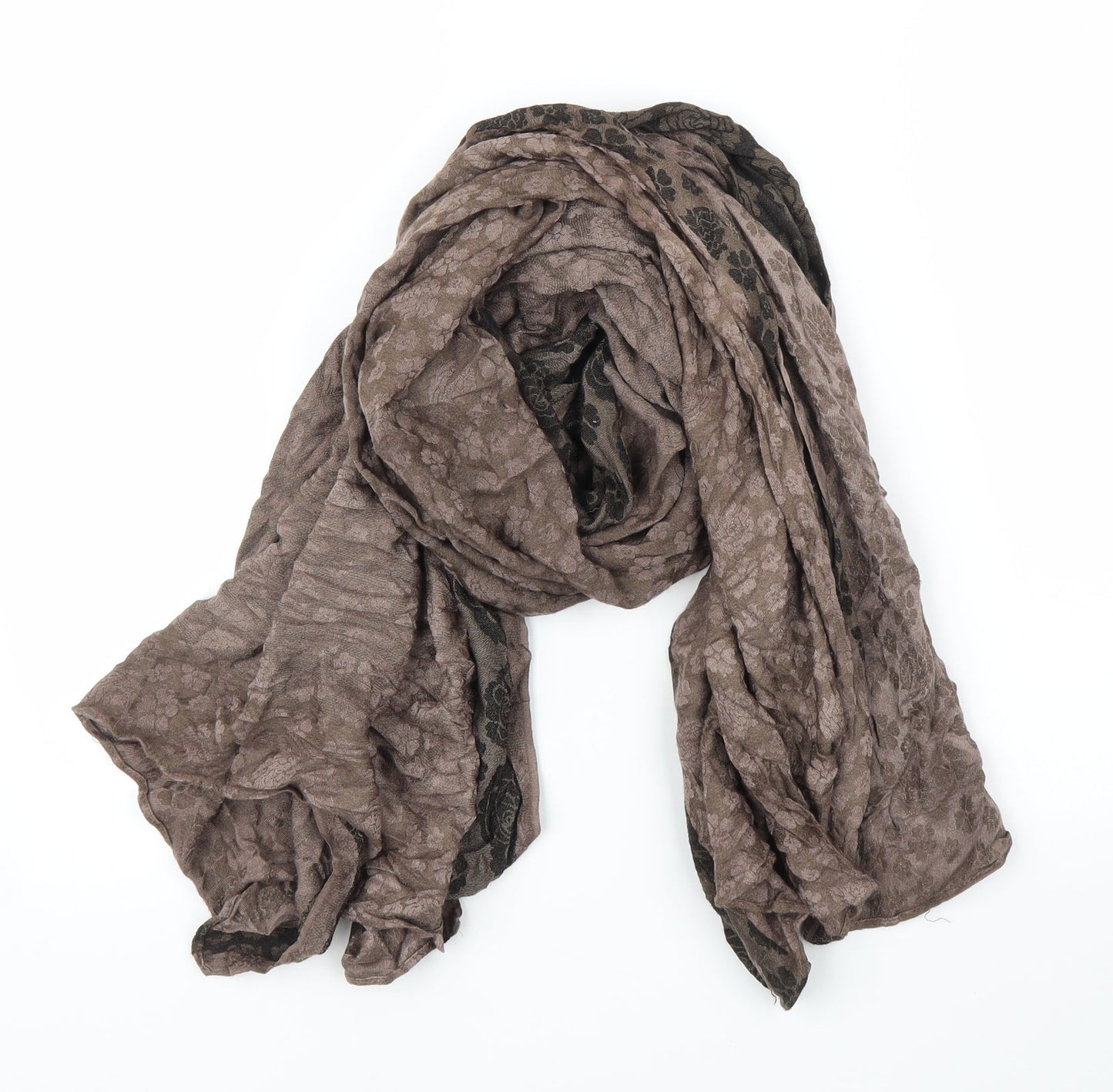 prew Unisex Brown Floral Shawl/Wrap