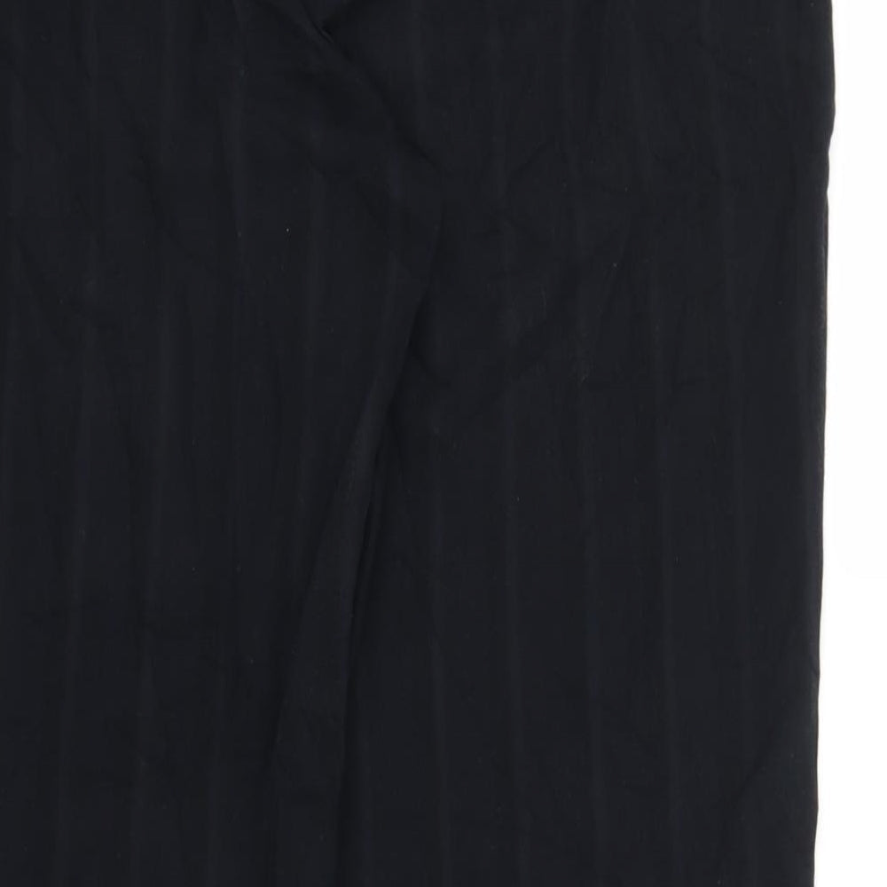 Lime Womens Blue Striped Trousers Size 14 L26 in