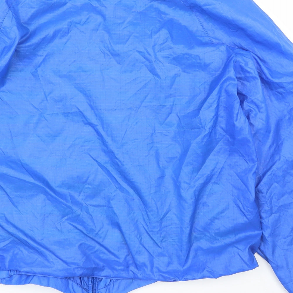 prew Womens Blue Rain Coat Coat Size 10