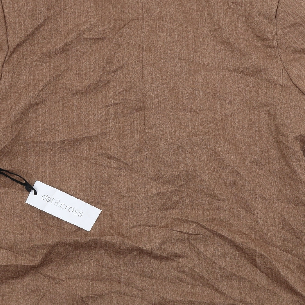 dot&cross Womens Brown Jacket Blazer Size 40