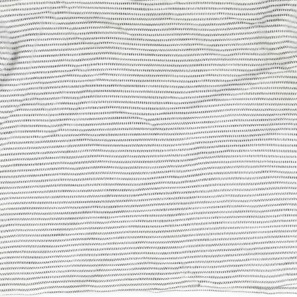 M&Co Girls White Striped Pullover Jumper Size 12-13 Years
