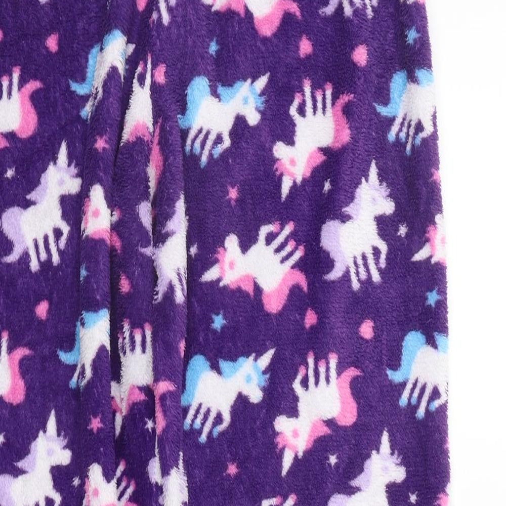 selena girl Girls Purple Geometric Top Pyjama Pants Size 11-12 Years - Elasticated Waist