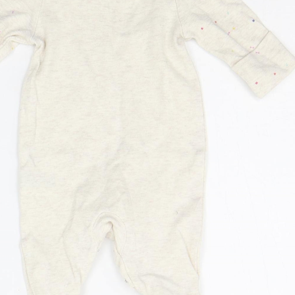 Mothercare Baby Beige Geometric Babygrow One-Piece Size 0-3 Months