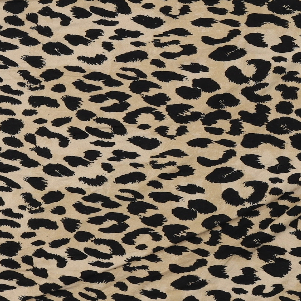 New Look Womens Brown Animal Print Top Pyjama Top Size S