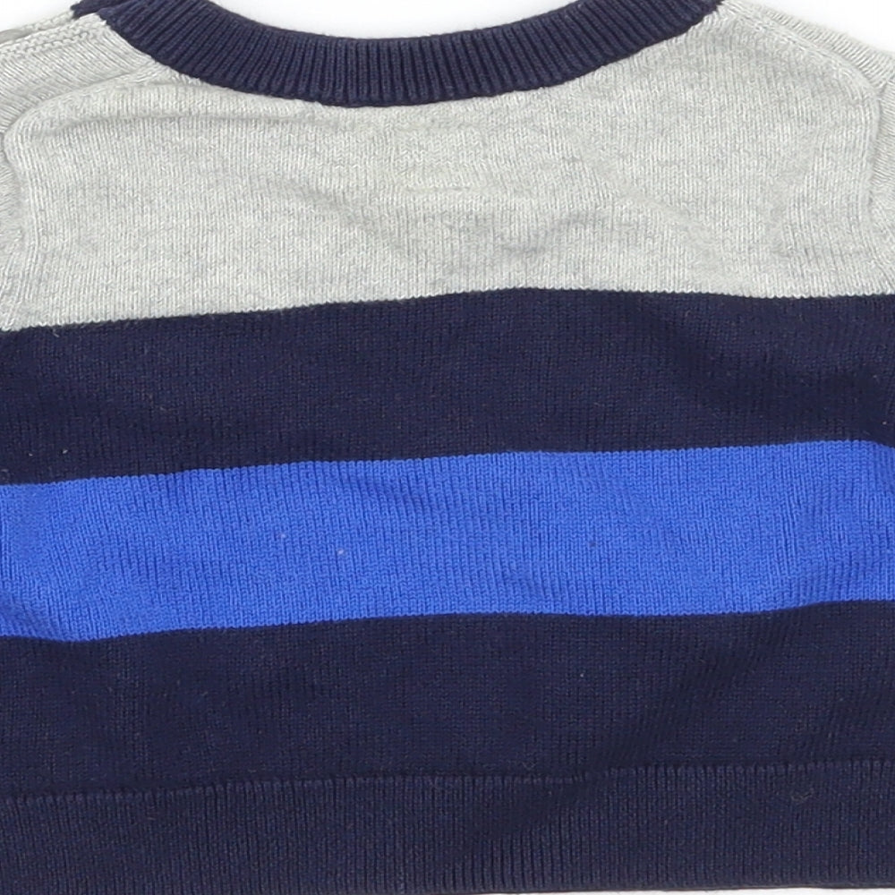 Gap Boys Blue Striped Pullover Jumper Size 3-6 Months