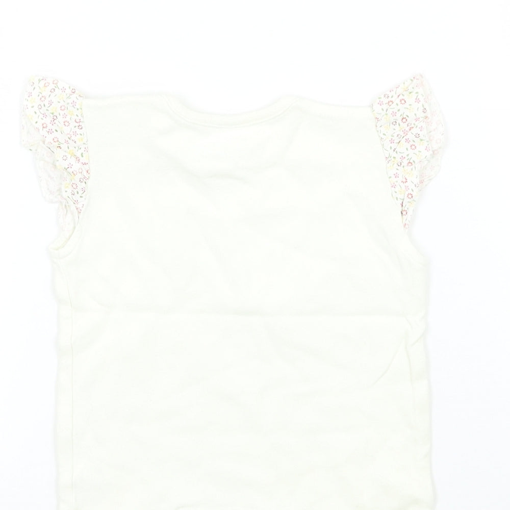 NEXT Girls White Basic T-Shirt Size 6-9 Months