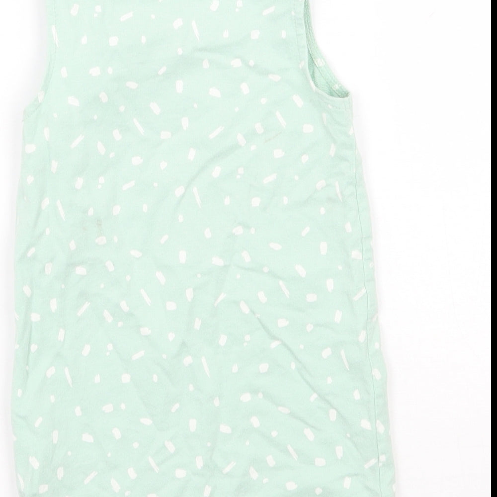 Next Girls Green Polka Dot Babygrow One-Piece Size 3-6 Months