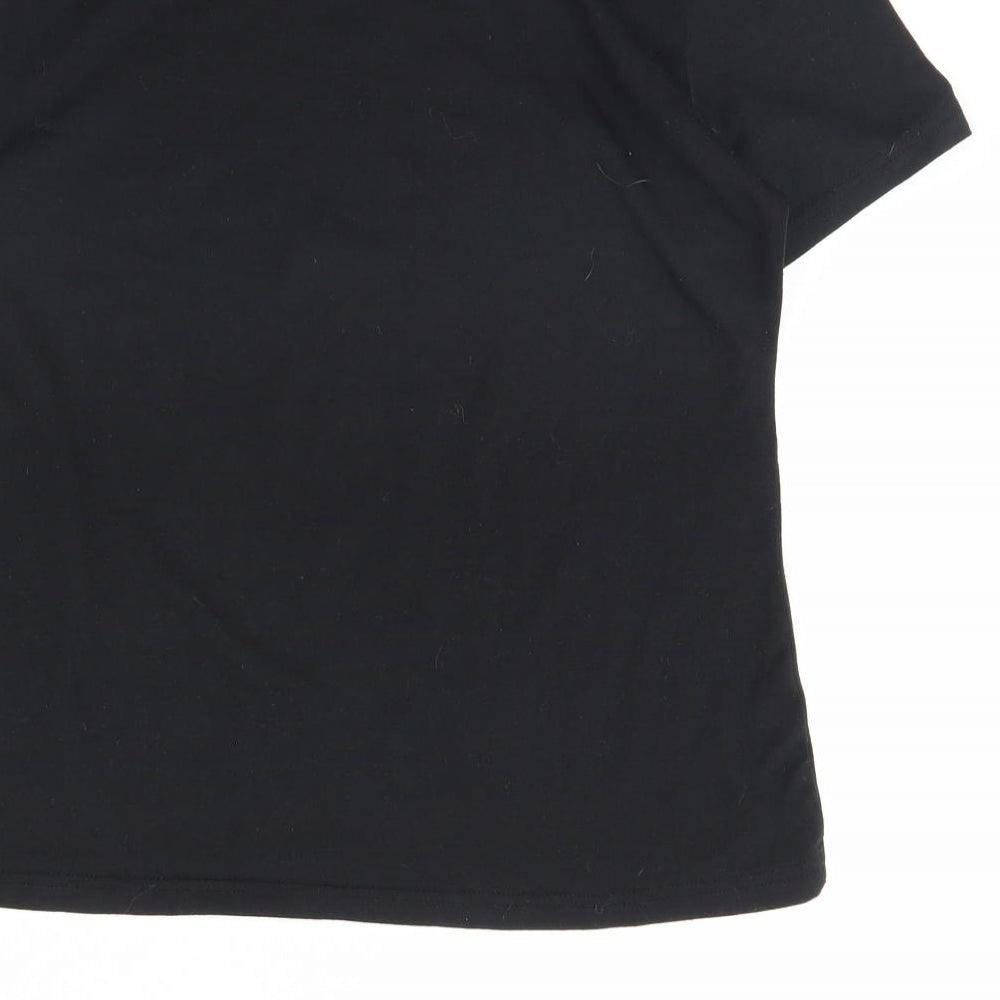 SheIn Womens Black Basic T-Shirt Size M