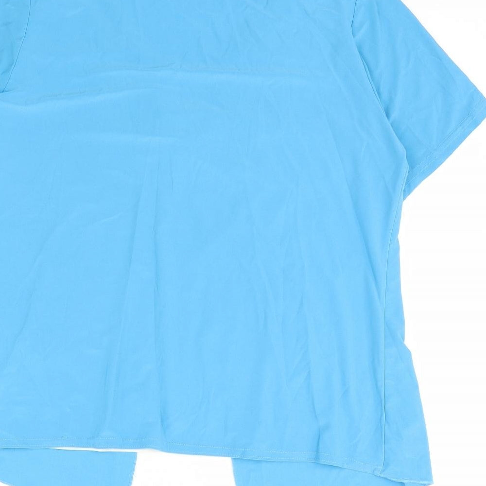 Sonic Collection Womens Blue Basic Blouse Size 10