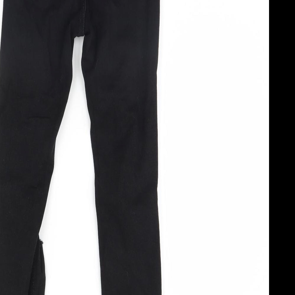 Denim & Co. Womens Black Denim Skinny Jeans Size 6 L28 in