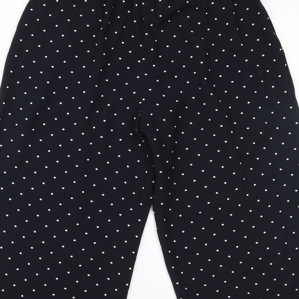 Zara Womens Blue Polka Dot Trousers Size S