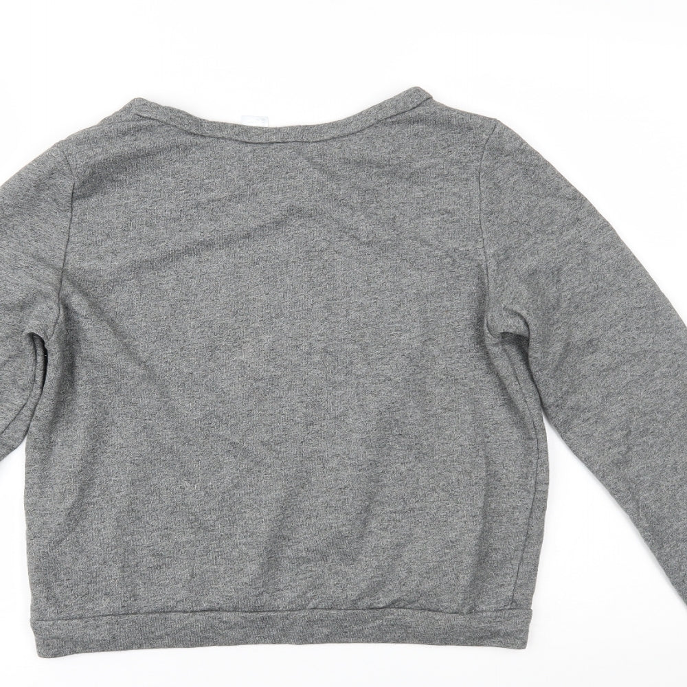 H&M Womens Grey Basic Blouse Size M