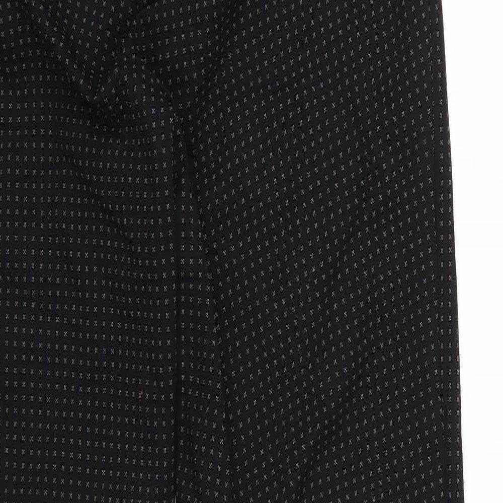 Marks & Spencer Womens Black Polka Dot Trousers Size 8 L27 in