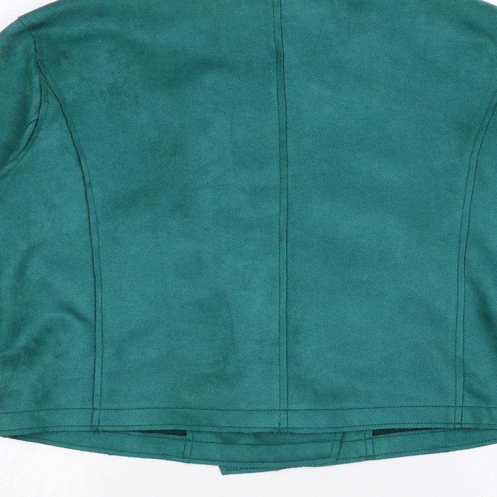 miss Womens Green Jacket Coatigan Size 12