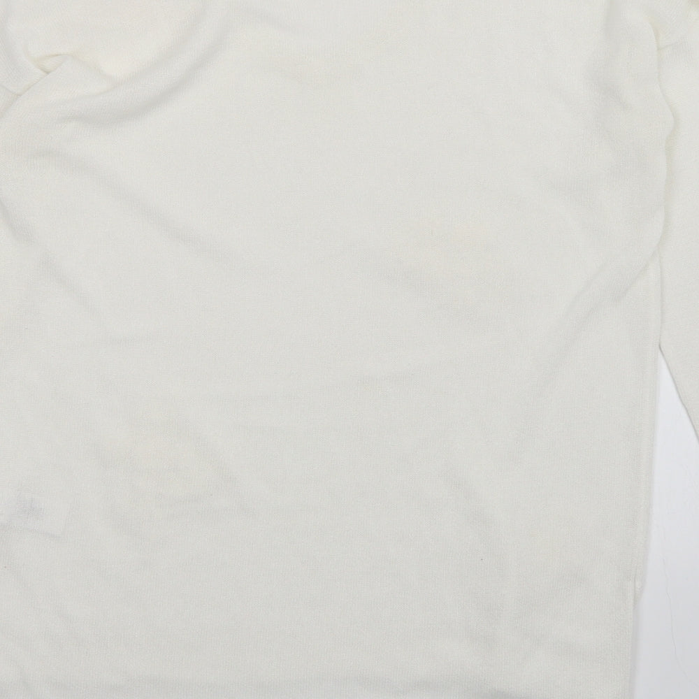 Next Womens White Pullover Jumper Size 8