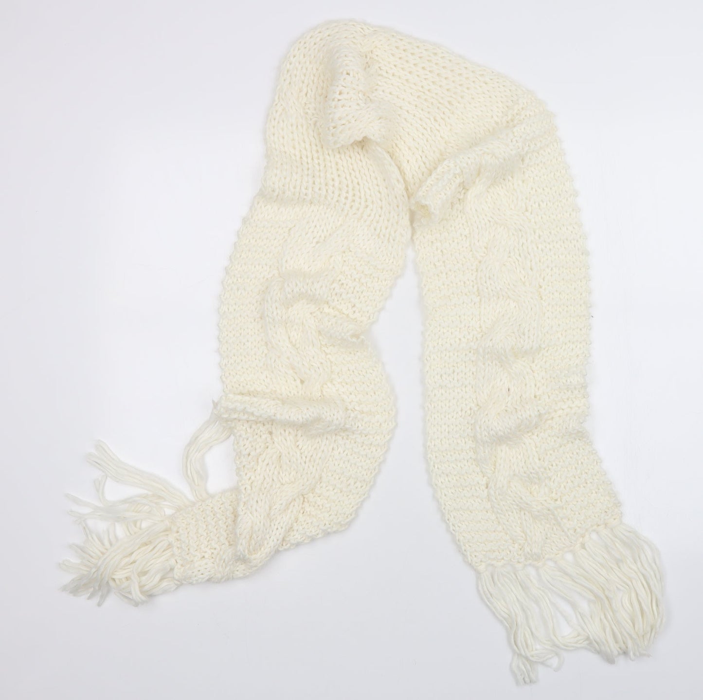 Preworn Womens White Scarf