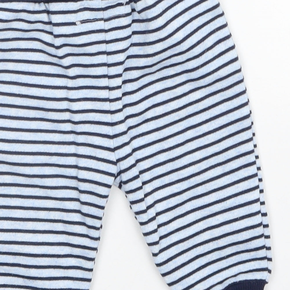 Earlydays Boys Blue Striped Sweatpants Trousers Size 3-6 Months