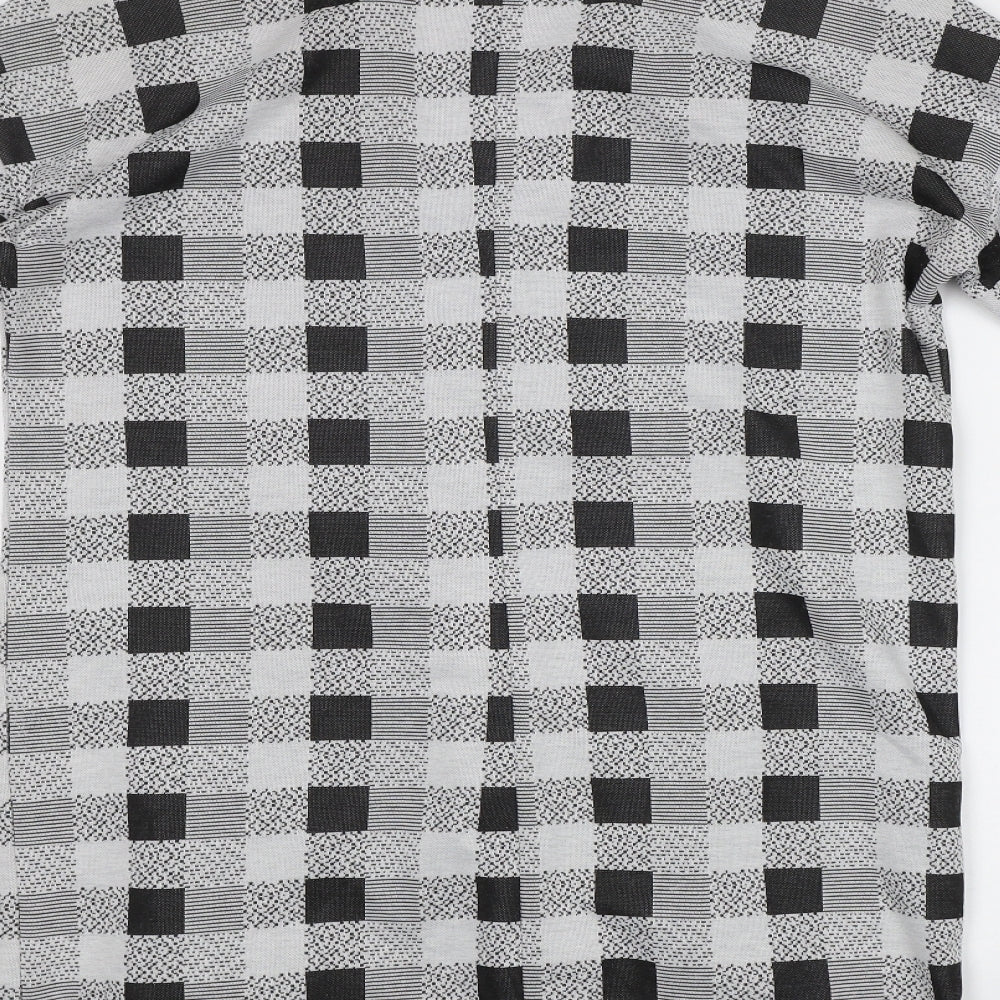 Primark Womens Grey Check Cardigan Jumper Size 8