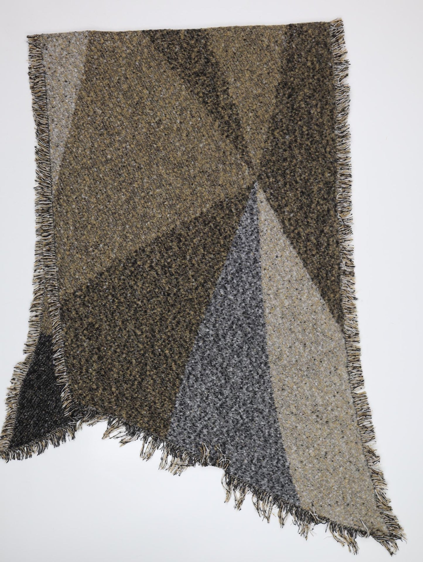 Preworn Womens Brown Geometric Shawl/Wrap