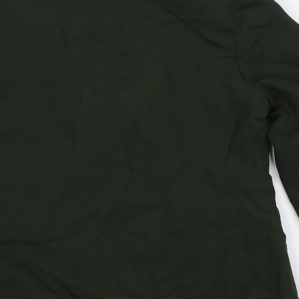 Bianca Womens Green Jacket Blazer Size 12